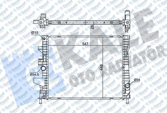 KALE 362675 Radyator Focus Iii 1.0ecoboost12-> (Mt) (Brazing) (547x448x26) (F1f18005ve)